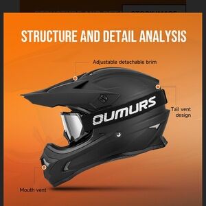 NEW Adult Dirt Bike ATV Go-Kart UTV Helmet Size XXL Matte Black Color